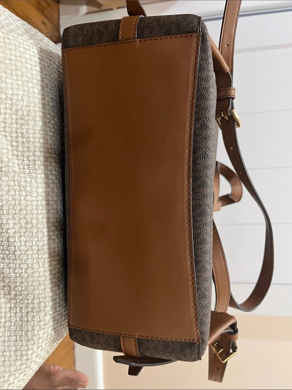 Michael Kors Brown/Tan Monogram Jaycee Backpack